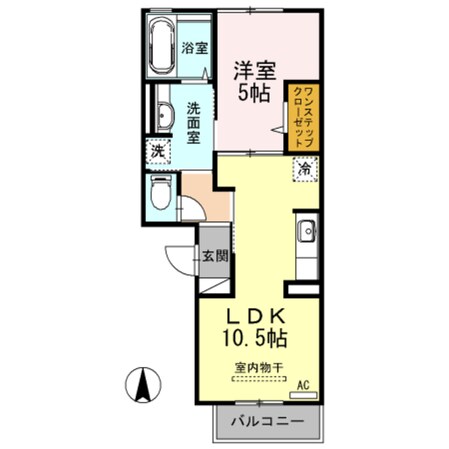 高井田駅 徒歩4分 3階の物件間取画像